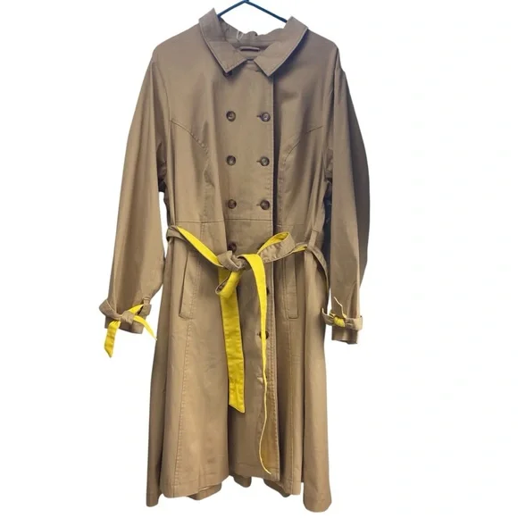 NWT Modcloth Trench Coat Tan 4X Plus Size - Picture 2 of 15